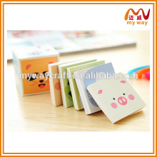 nice memo pad, sticky note with cartoon cover,cute korean stationery